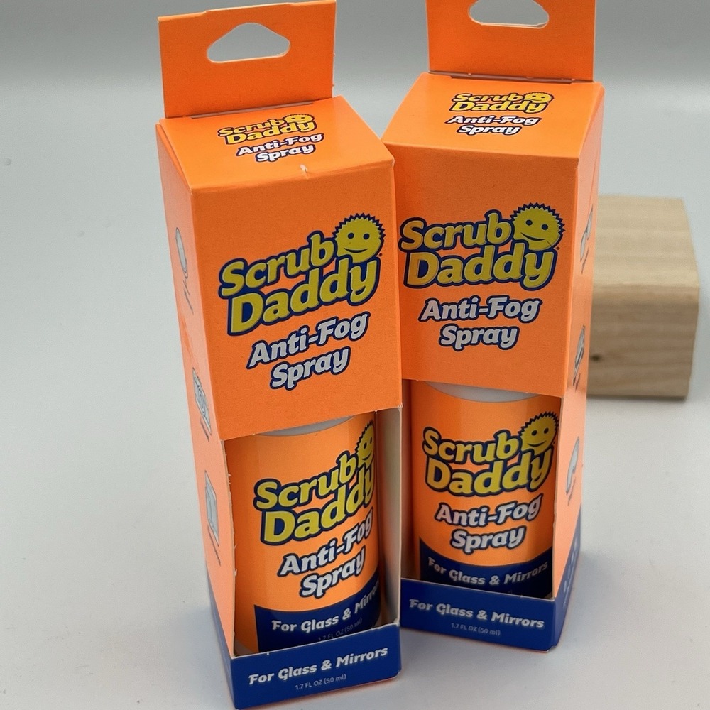 (2) BNIB SCRUB DADDY ANTI-FOG SPRAY for Glass Mirrors Windshield 1.7 FL OZ‎